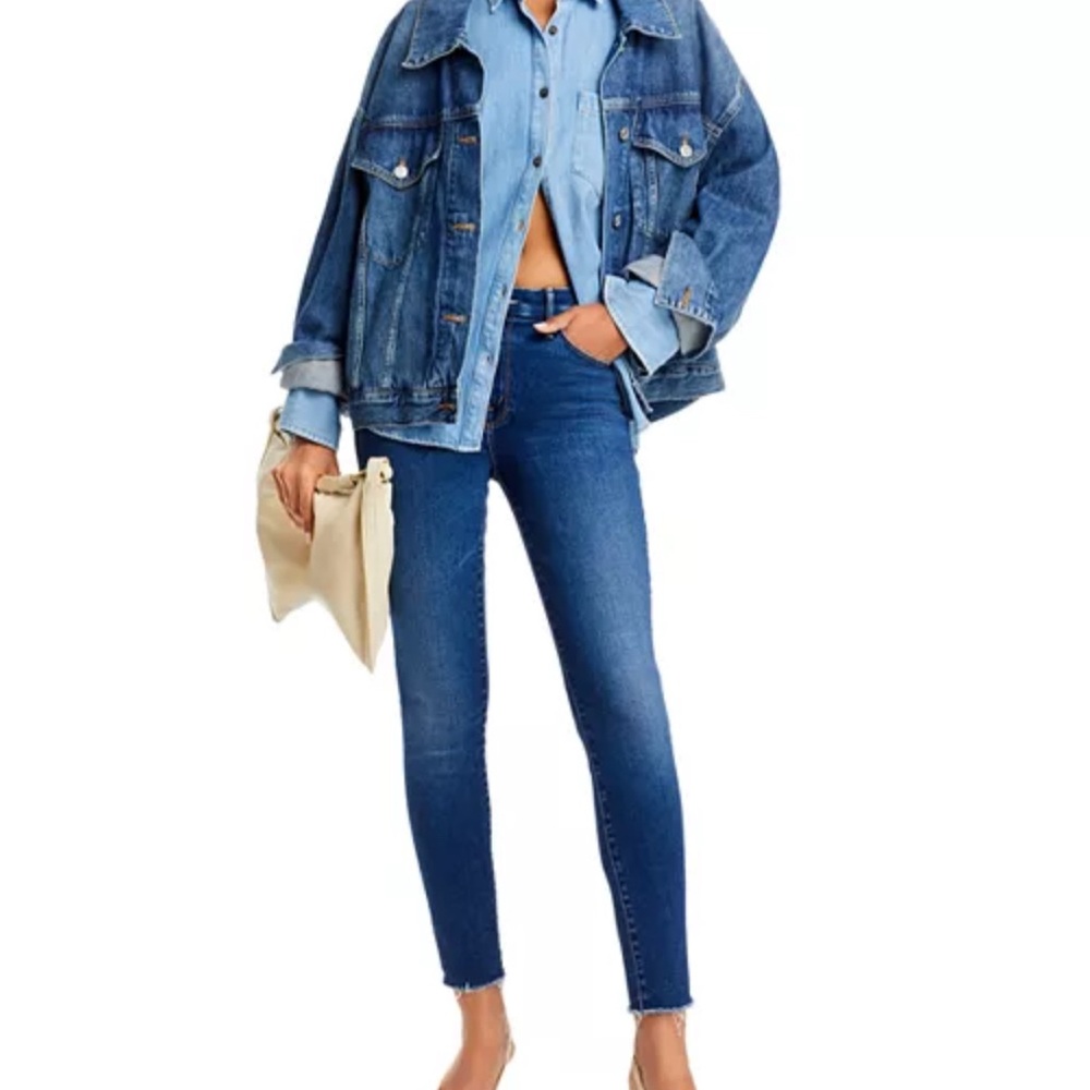 MOTHER Looker Ankle Fray Jeans